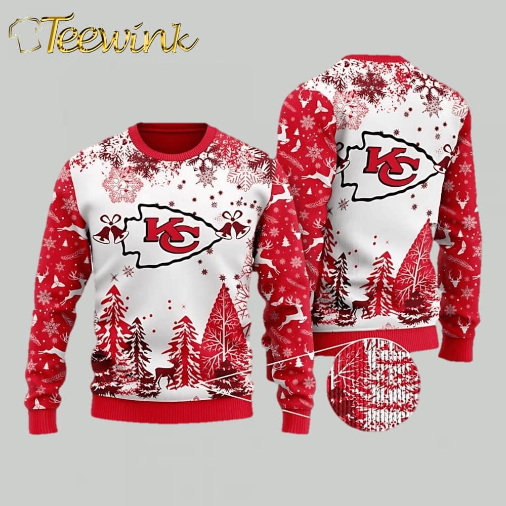 Kansas City Chiefs Tree Ugly Christmas Sweater Kansas City Chiefs Tree Ugly Christmas Sweater