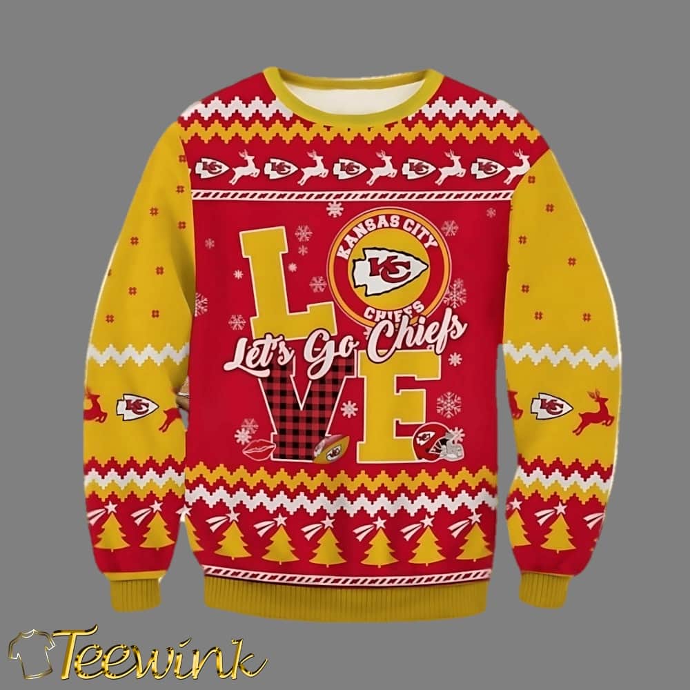 Kansas City Chiefs Yardline Pride Ugly Christmas Sweater