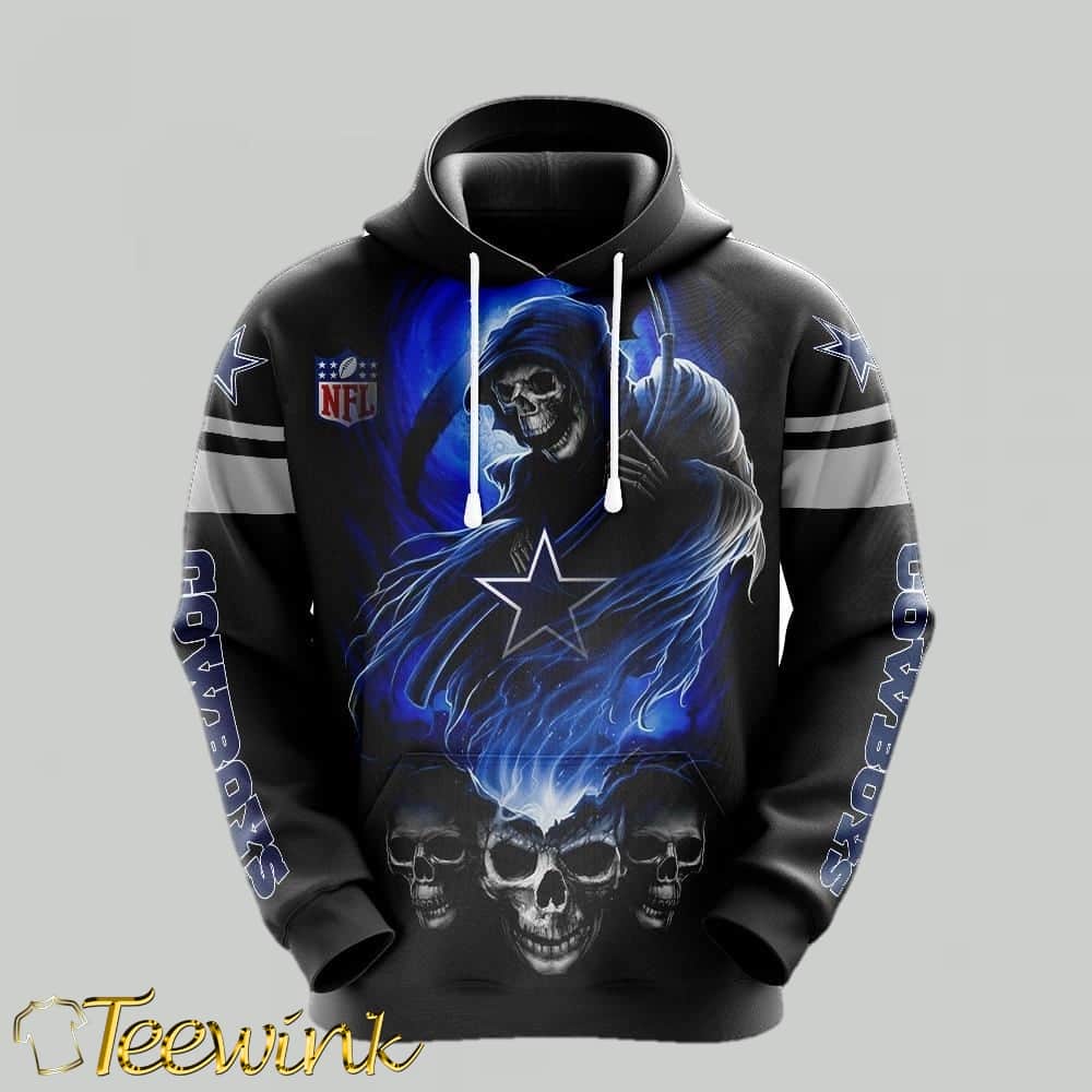 NFL Dallas Cowboys 3D Hoodie All Over Print Skull Ultimate Fan Gear