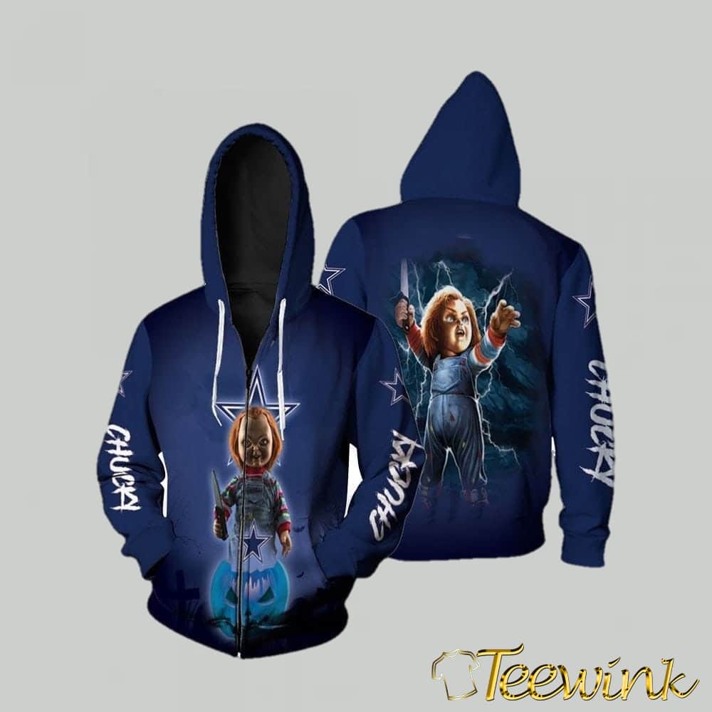 NFL Dallas Cowboys 3D Hoodie Freddy Krueger For Cowboys Fans