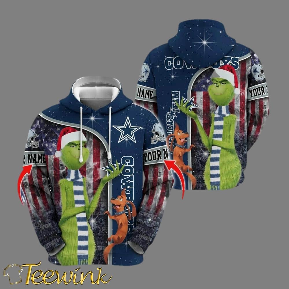 NFL Dallas Cowboys Hoodie Grinch Custom 3D Hoodie Trending Shirt