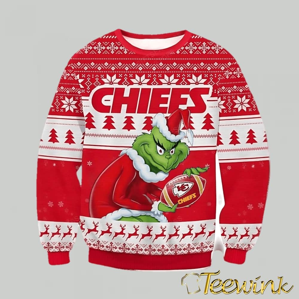 Love Let’s Go Chiefs Ugly Christmas Sweater Love Let’s Go Chiefs Ugly Christmas Sweater