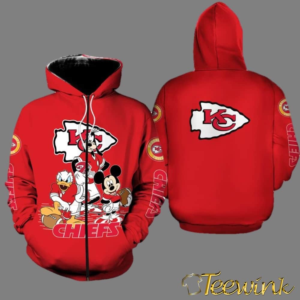 NFL Kansas City Chiefs Limited Edition Classic 3D Hoodie image 2 NFL Kansas City Chiefs Limited Edition Classic 3D Hoodie image 2
