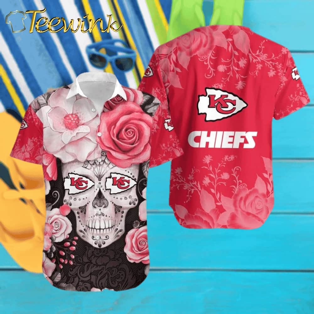 Mickey Chiefs Sunset Hawaiian Shirt