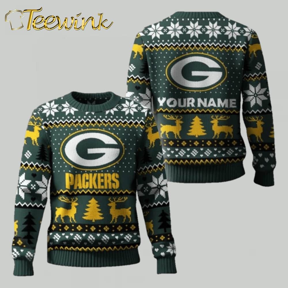 Packers Custom Vintage Ugly Christmas Sweater image 2 Packers Custom Vintage Ugly Christmas Sweater image 2