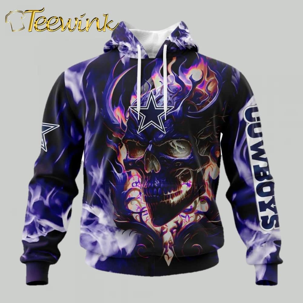 Personalized Dallas Cowboys Limited Skull Art Design 3D Hoodie