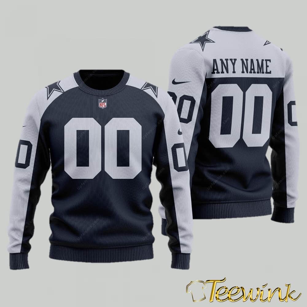 Personalized Dallas Cowboys NFL Football Station Ugly Christmas Sweater Personalized Dallas Cowboys NFL Football Station Ugly Christmas Sweater