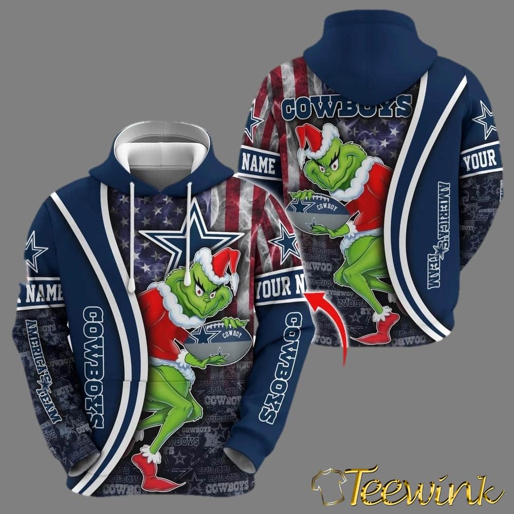 Personalized NFL Dallas Cowboys Hoodie Grinch Unisex Hoodie