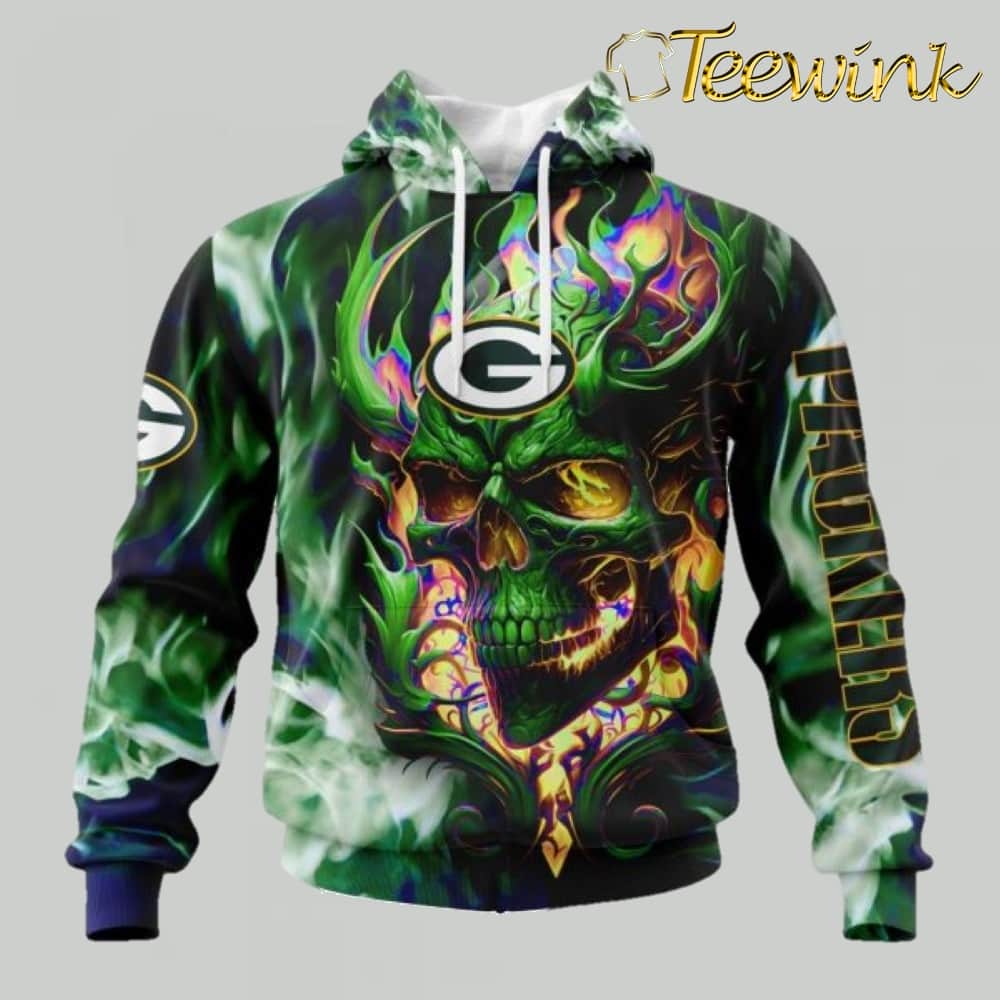 Personalized NFL Green Bay Packers Limited Skull Art Design Hoodie 3D