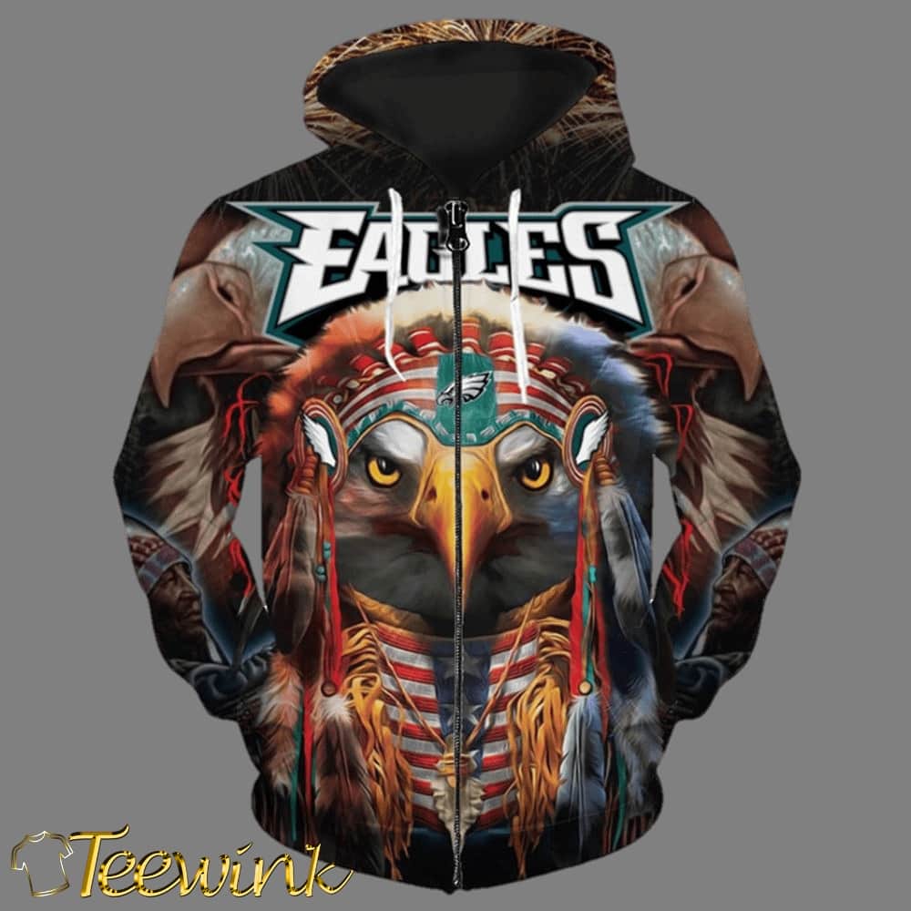 Philly Eagles Hoodie 3d Groot Hugging Logo Philadelphia Eagles Gift