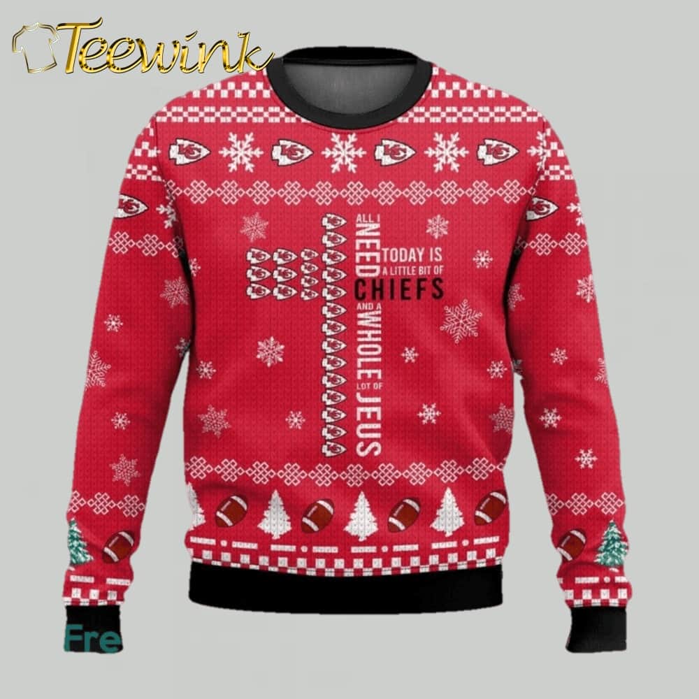 Snow Team Logo Kansas City Chiefs Christmas Tree Ugly Xmas Sweater Snow Team Logo Kansas City Chiefs Christmas Tree Ugly Xmas Sweater