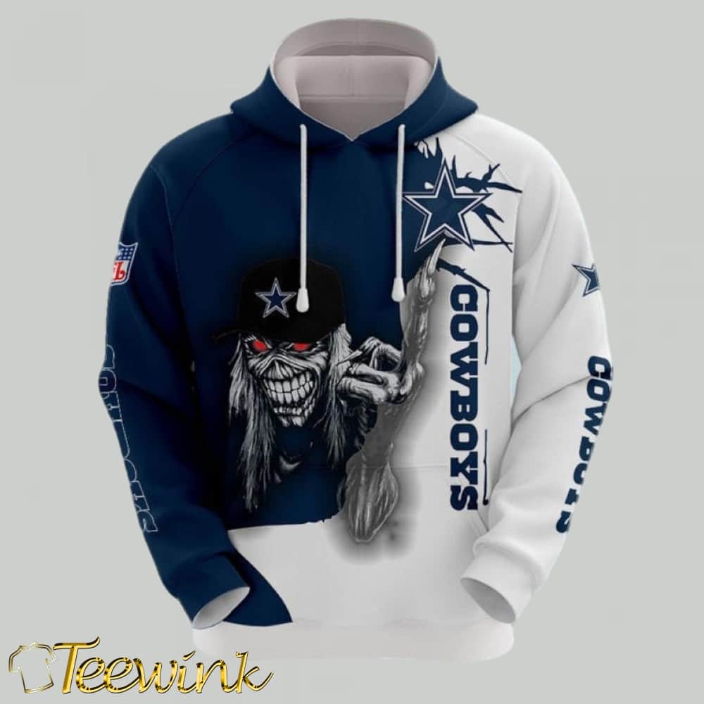 Personalized Dallas Cowboys Limited Skull Art Design 3D Hoodie Personalized Dallas Cowboys Limited Skull Art Design 3D Hoodie