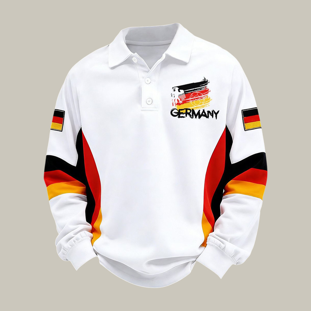 2026 FIFA World Cup Germany Polo Long Sleeve Shirt Soccer Clothing Fan For Dad Birthday