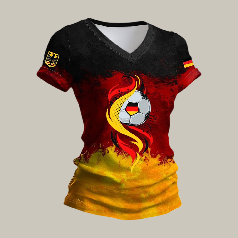 2026 FIFA World Cup Germany V-Neck Shirt Game Day Soccer Fan Merch Cool For Huge Fan
