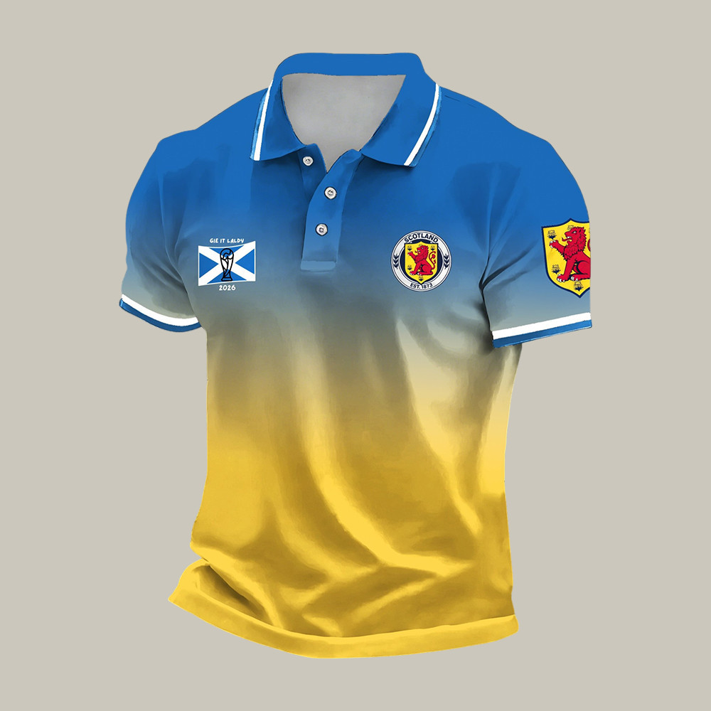 2026 FIFA World Cup Scotland Polo Shirt Scotland Soccer Team Apparel Present For Soccer Lovers