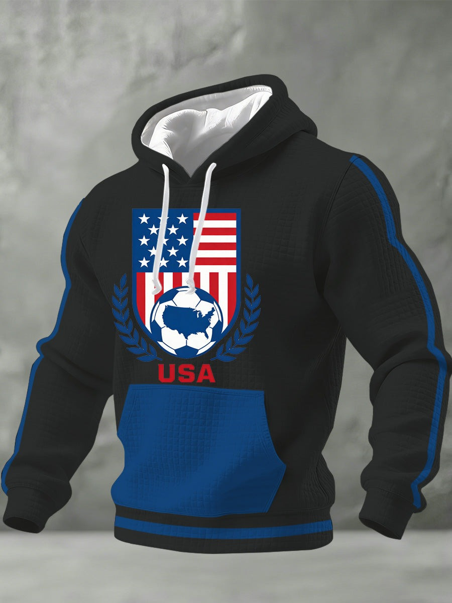 2026 USA World Cup Hoodie American Flag Apparel Soccer Lover For World Cup Fan