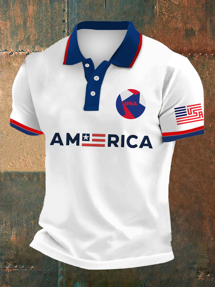 America World Cup 2026 Polo Shirt Sports Day Shirt World Cup Lovers Gifts Idea