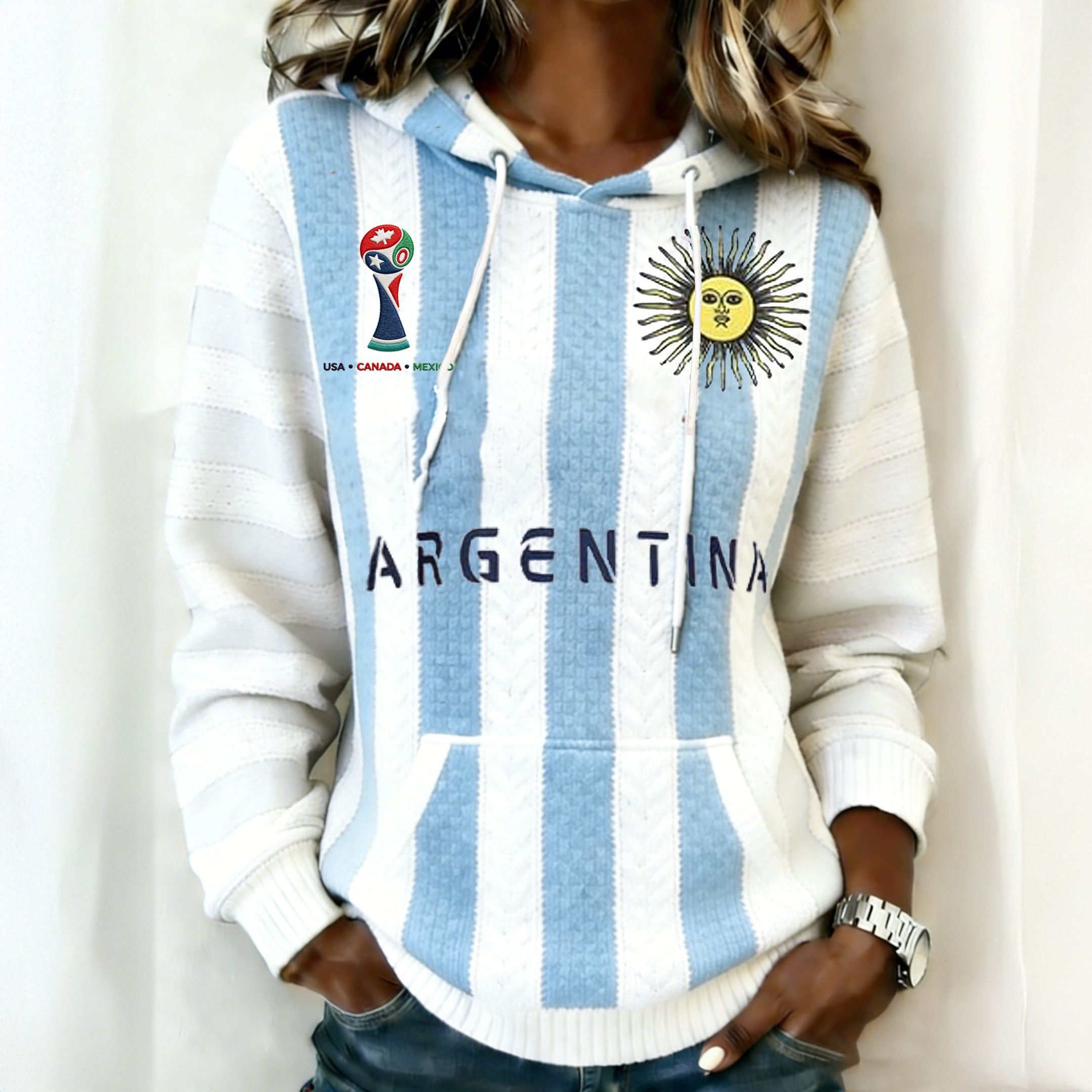 Argentina 2026 FIFA World Cup Hoodie Game Day Clothing Football Lover Gifts Idea
