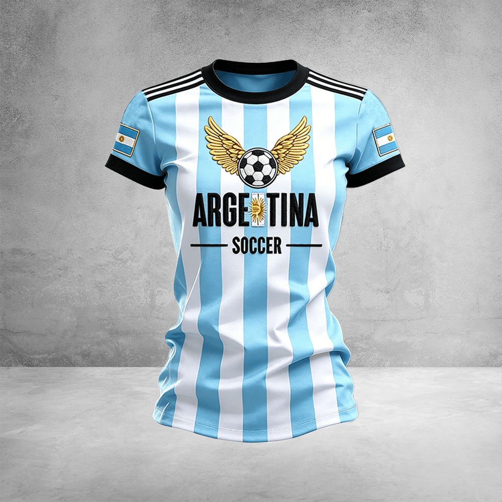 Argentina 2026 World Cup Shirt Argentina Soccer Tee FIFA World Cup Merch For Fan