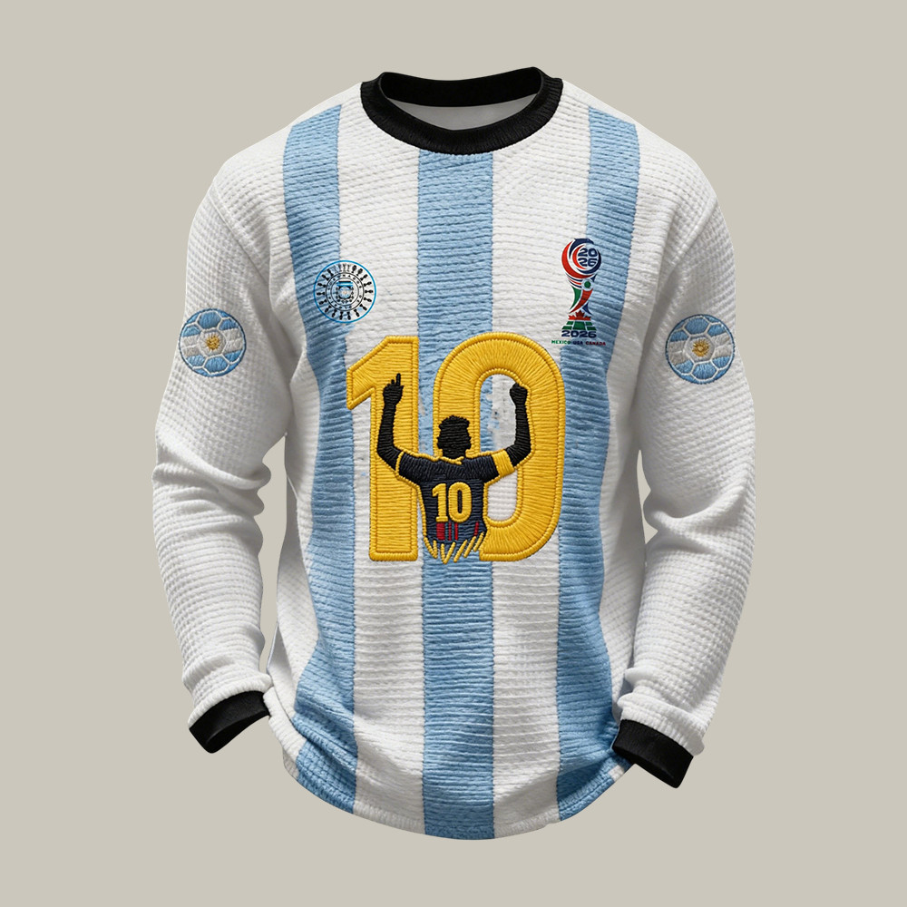 Argentina FIFA World Cup 2026 Long Sleeve Shirt Soccer Apparel For Husband