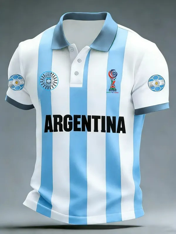 Argentina National Football Team Polo Shirt 2026 World Cup Argentina Team Merch For Fan