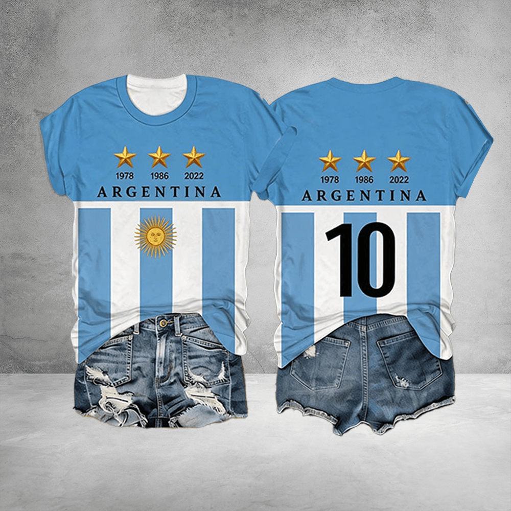 Argentina World Cup Games 1978 1986 2022 Shirt Soccer Fan Tee M10 Lovers Gifts