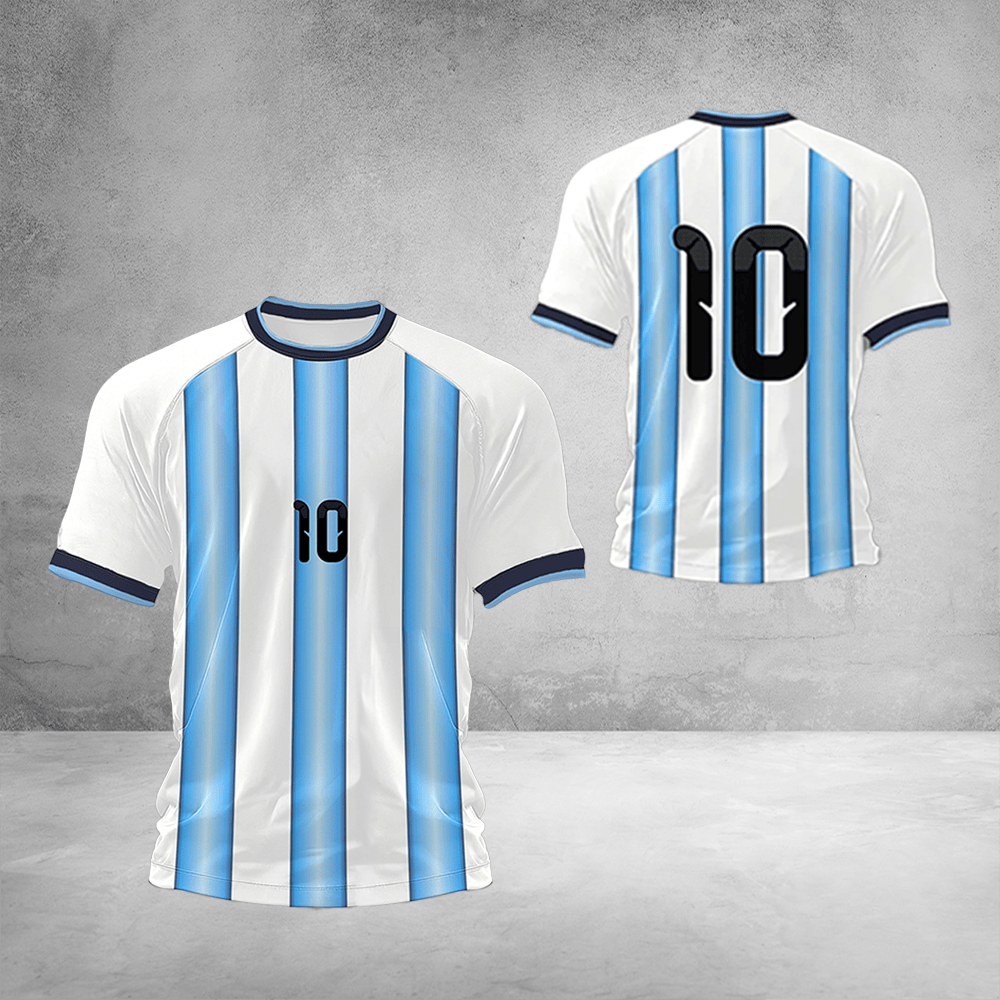 Argentina World Cup Team Shirt Men's Soccer Apparel FIFA Clothing For Him