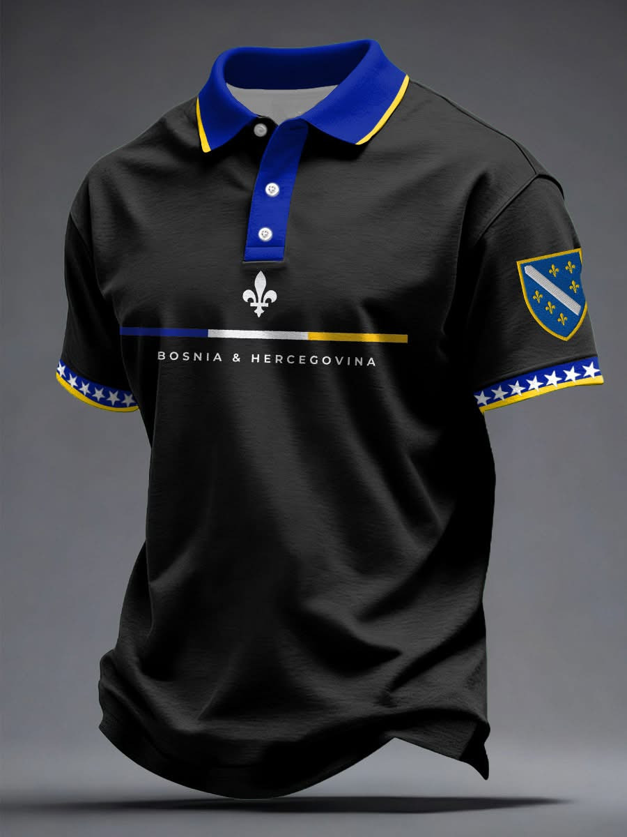 Bosnia And Herzegovina World Cup Polo Shirt FIFA Apparel Soccer Game Day Shirt Fan Gifts
