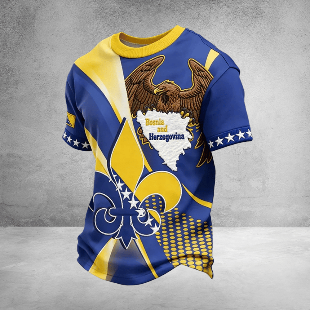 Bosnia And Herzegovina World Cup Shirt Fleur De Lis Shirt Soccer Players Apparel Fan Gifts