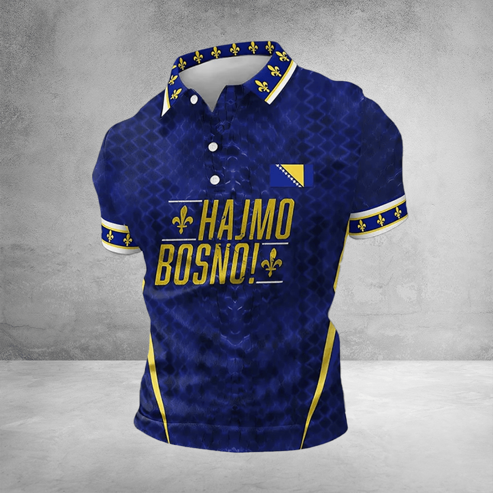 Bosnia Herzegovina World Cup Polo Shirt Hajmo Bosno Shirts FIFA World Cup Merch