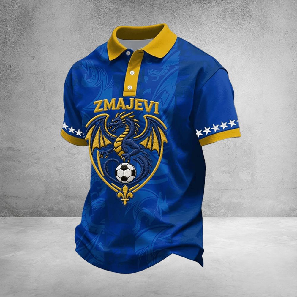 Bosnia World Cup Team Zmajevi Polo Shirt Bosnia Soccer Clothing For Husband