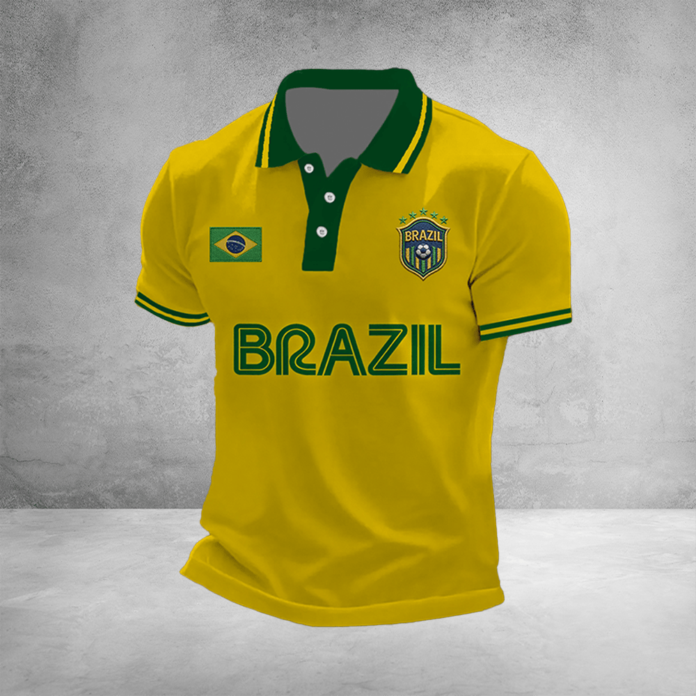 Brazil 2026 World Cup Polo Shirt FIFA Clothing Sports Fan Apparel For Brazilian