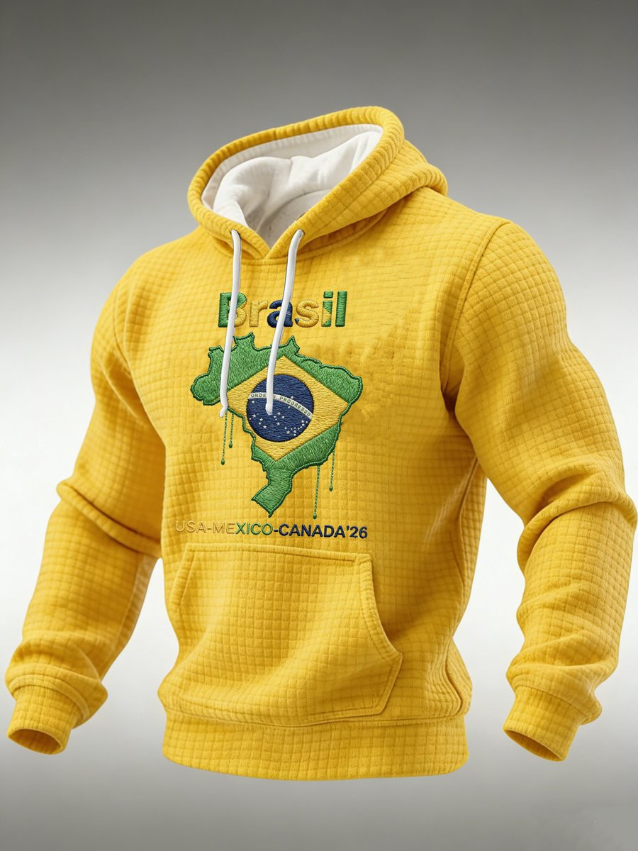Brazil FIFA World Cup 2026 Hoodie Can Mex USA World Cup Apparel For Brazilian