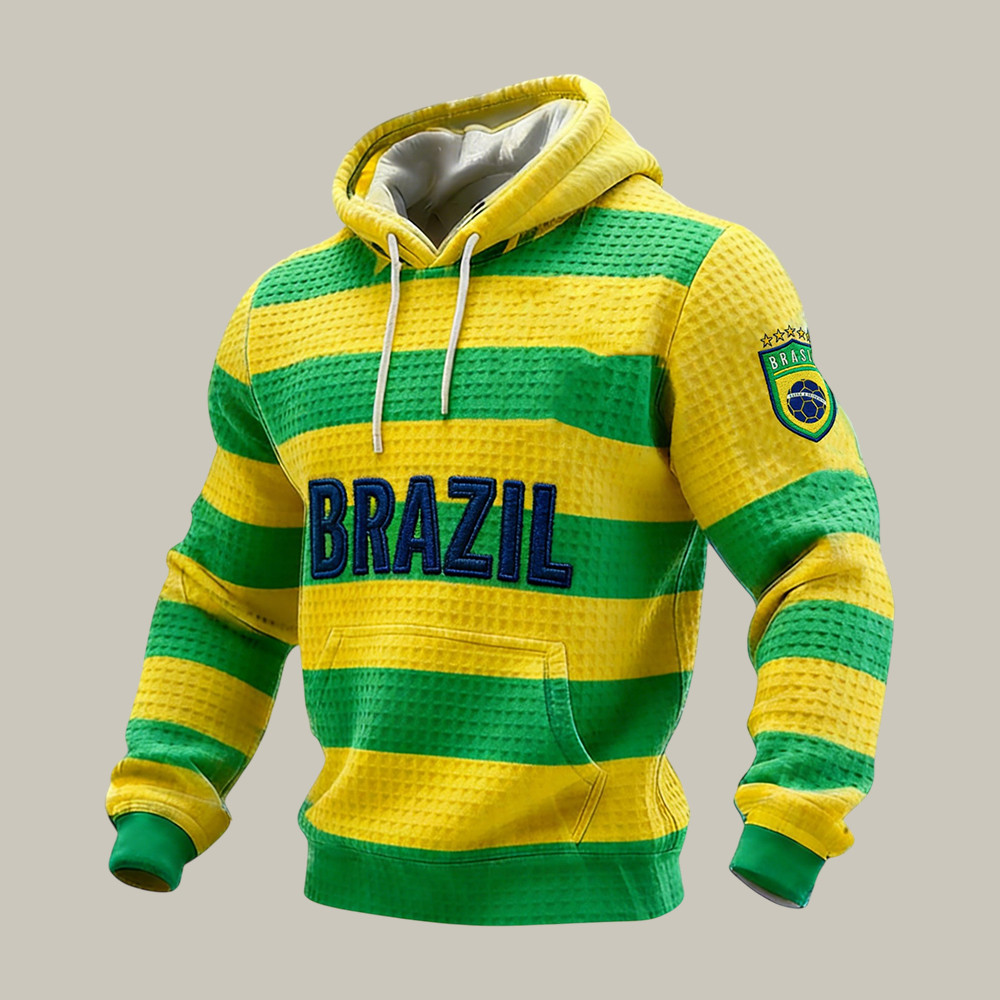 Brazil FIFA World Cup 2026 Hoodie Soccer Hooded Sweatshirt Good For Fan