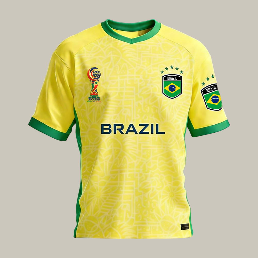 Brazil FIFA World Cup 2026 T-Shirt Soccer Fan Merch Father's Day For Him