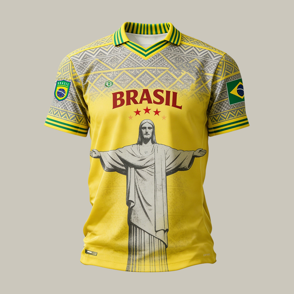 Brazil Soccer World Football Fan Jersey FIFA World Cup 2026 Clothes Cool For Husband