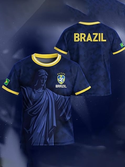 Brazil World Cup 2026 Merch Brazil Jesus Shirt Soccer Apparel Game Day Clothes Gifts Idea