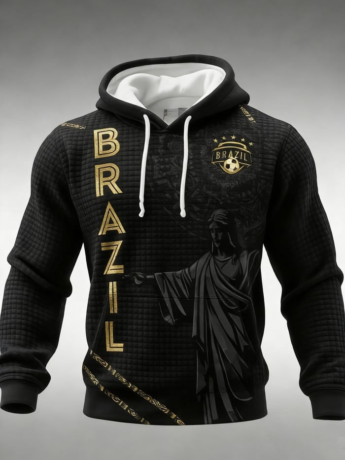 Brazil World Cup 2026 Merch Brazil Soccer Hoodie Game Day Attire Fan Gifts Idea