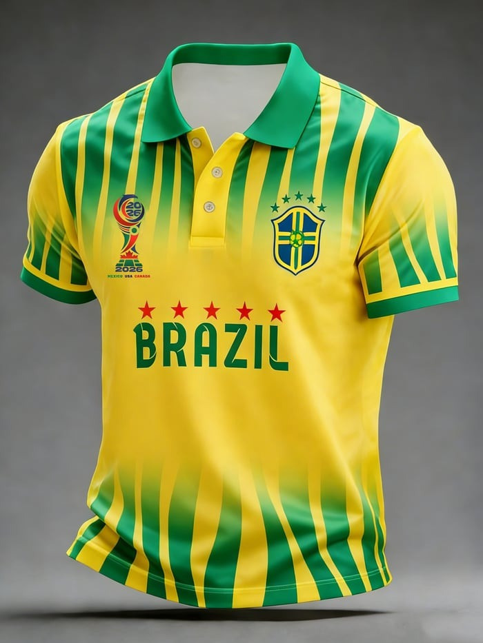 Brazil World Cup 2026 Merch Team Brazil Polo Shirt World Cup Fan Apparel Game Day Outfits