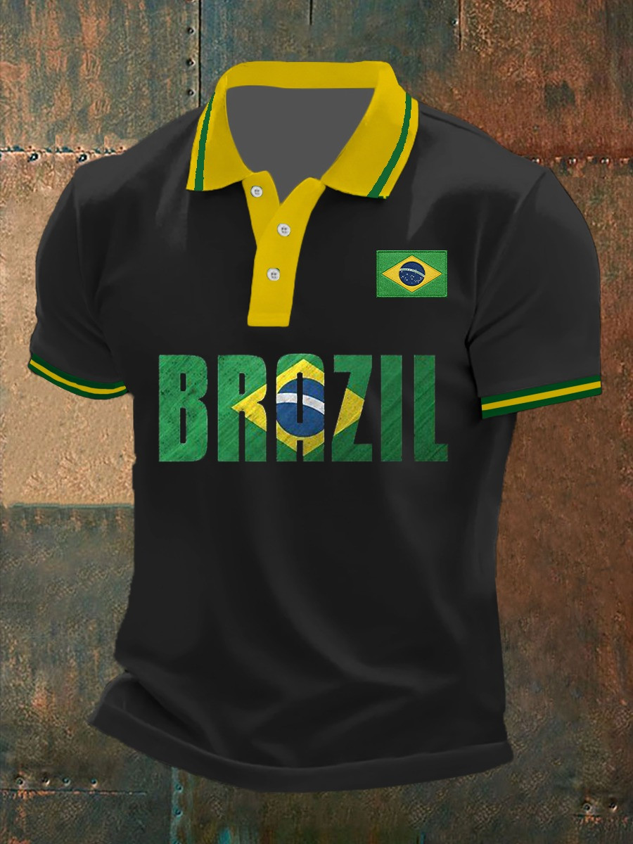 Brazil World Cup 2026 Polo Shirt Brazil Soccer Clothing Best Gifts For World Cup Fans
