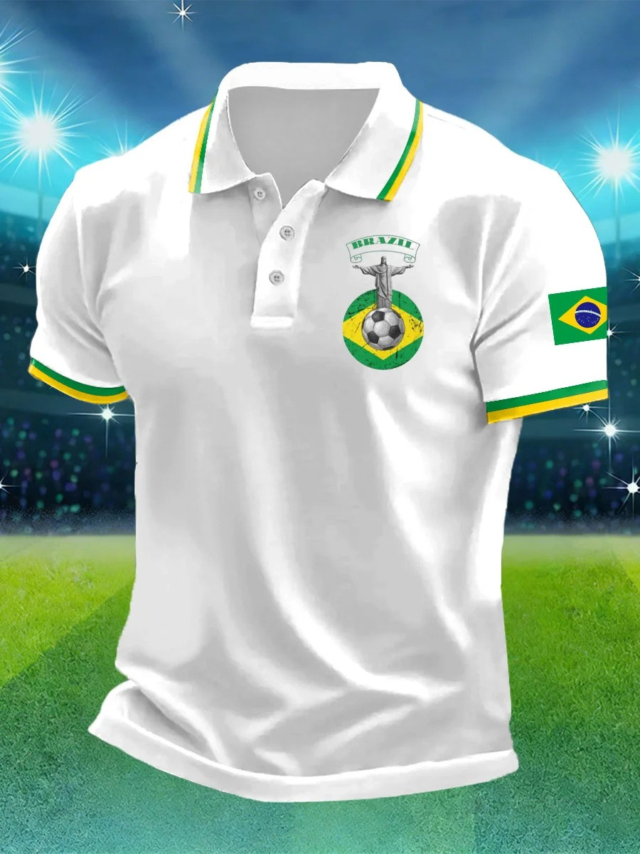 Brazil World Cup 2026 Polo Shirt Game Day Apparel Soccer Merch Best Gifts For Team USA Lovers