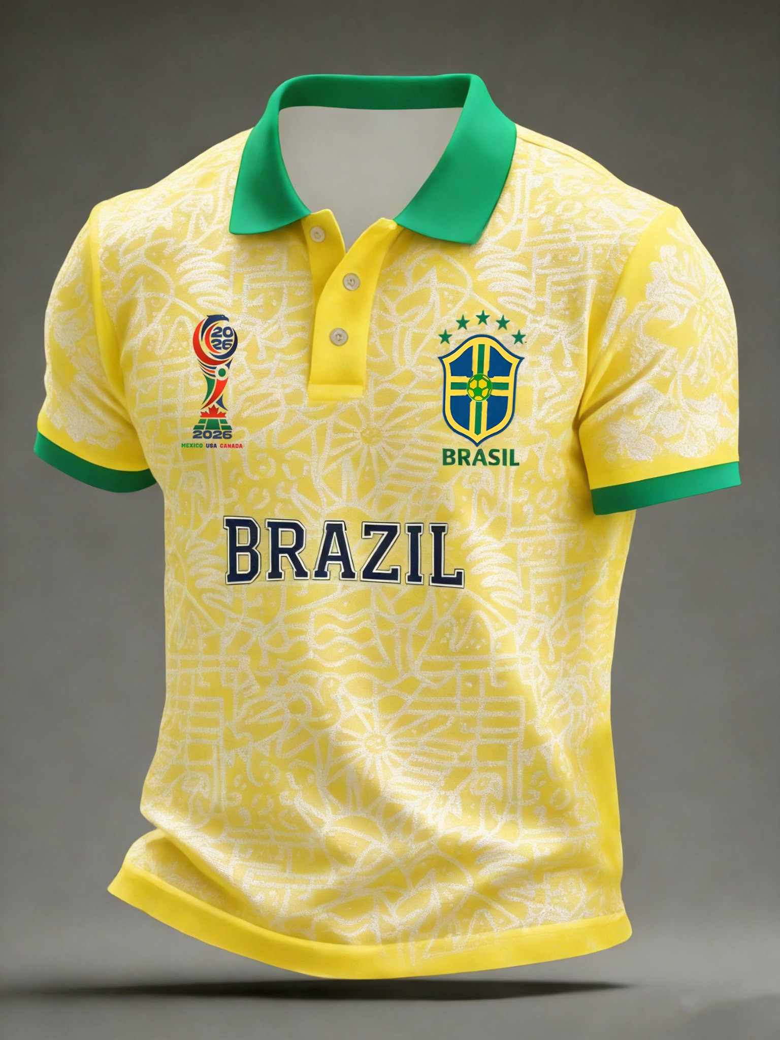 Brazil World Cup 2026 Polo Shirt Game Day Clothing Soccer Outfits For World Cup Fan