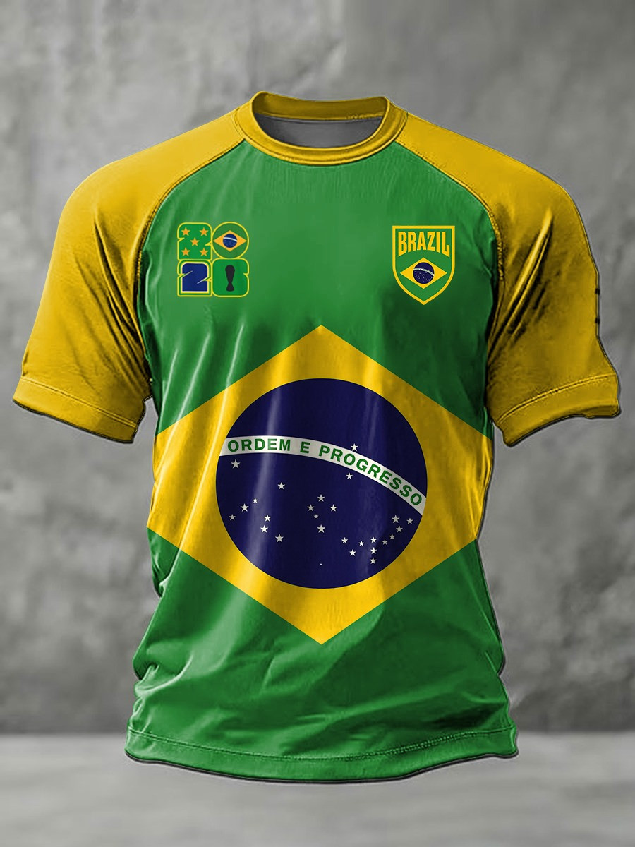 Brazil World Cup 2026 T-Shirt Ordem E Progresso Tee Best Gifts For Team Brazil Lovers
