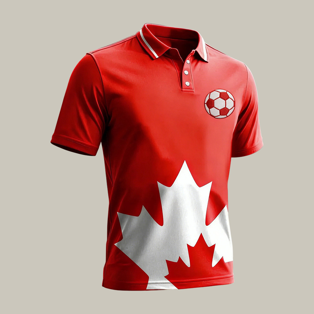 Canada 2026 Fifa World Cup Polo Shirt Canada National Soccer Team Merch Fan Gear