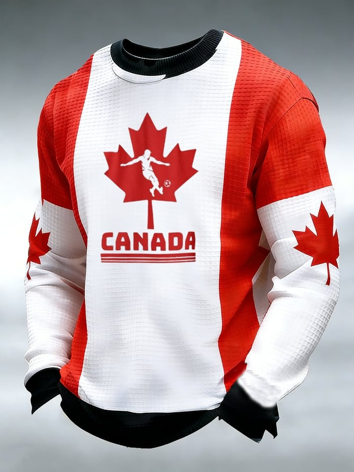 Canada World Cup 2026 Merch Canada Soccer Maple Leaf Long Sleeve Shirt For Him