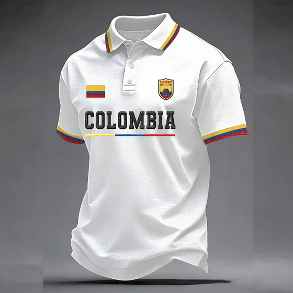 Colombia World Cup 2026 Polo Shirt World Cup Merch Sports Apparel For Fan