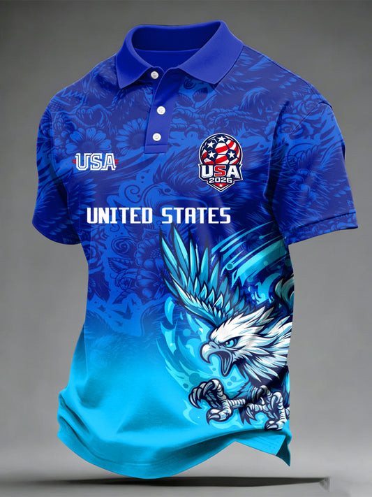 Eagle USA World Cup 2026 Polo Shirt US Men's Soccer Clothing For World Cup Fan