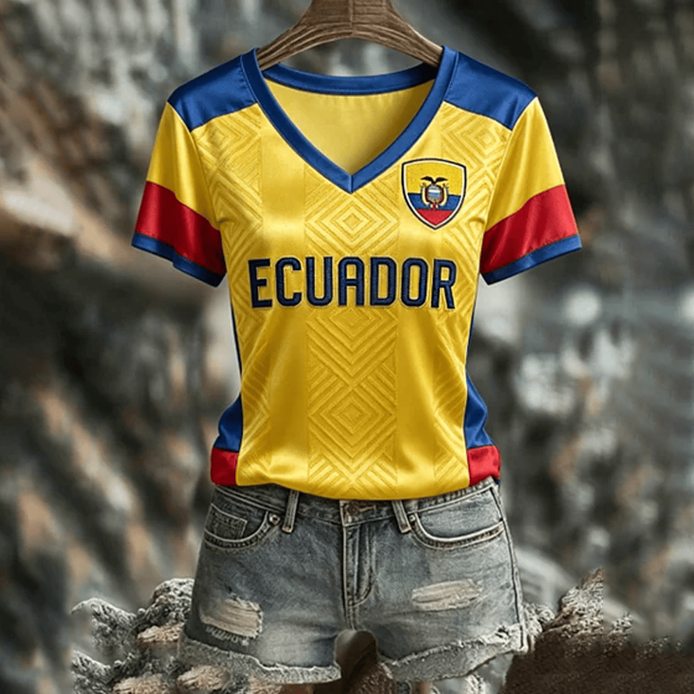 Ecuador World Cup 2026 V-Neck Shirt FIFA World Cup Merch For Soccer Fan
