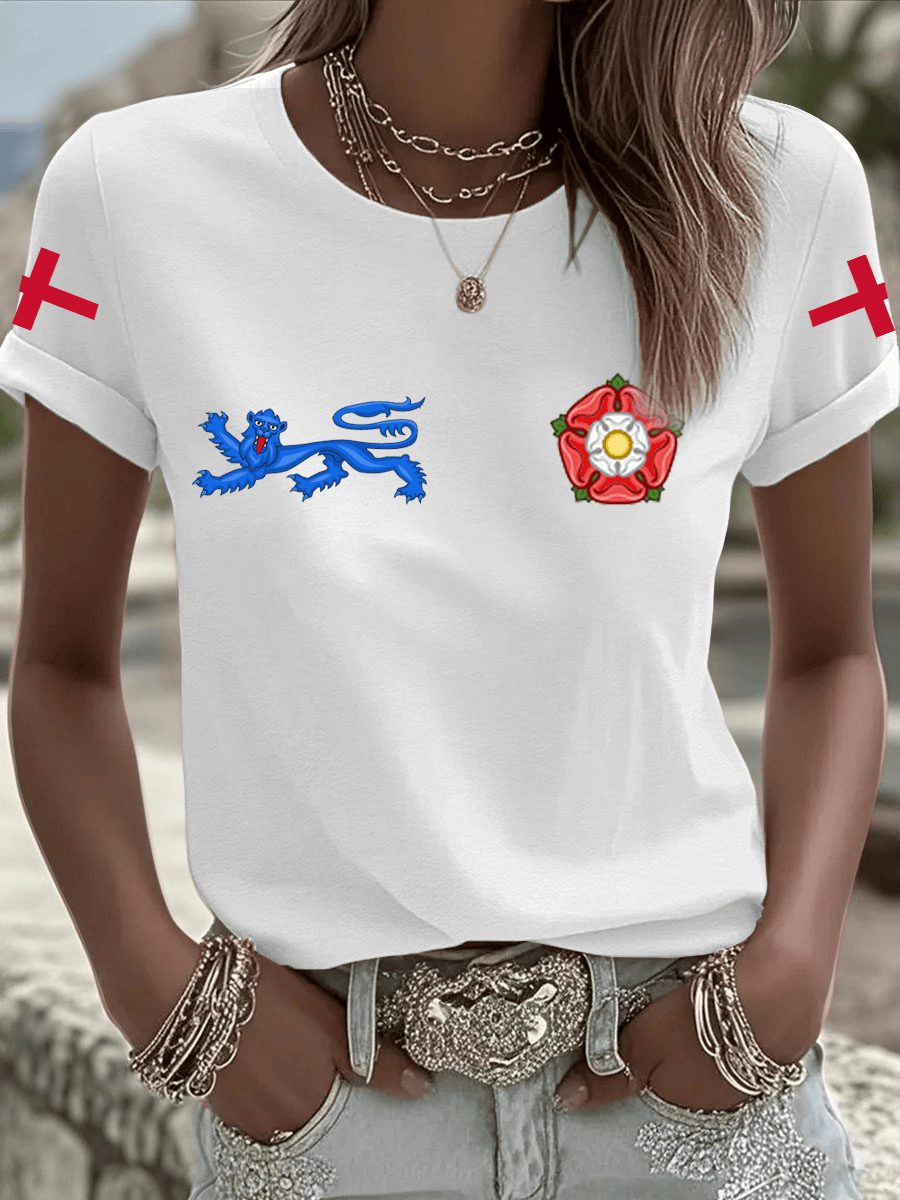England World Cup 2026 Merch English Lion Tudor Rose Shirt For World Cup Fan