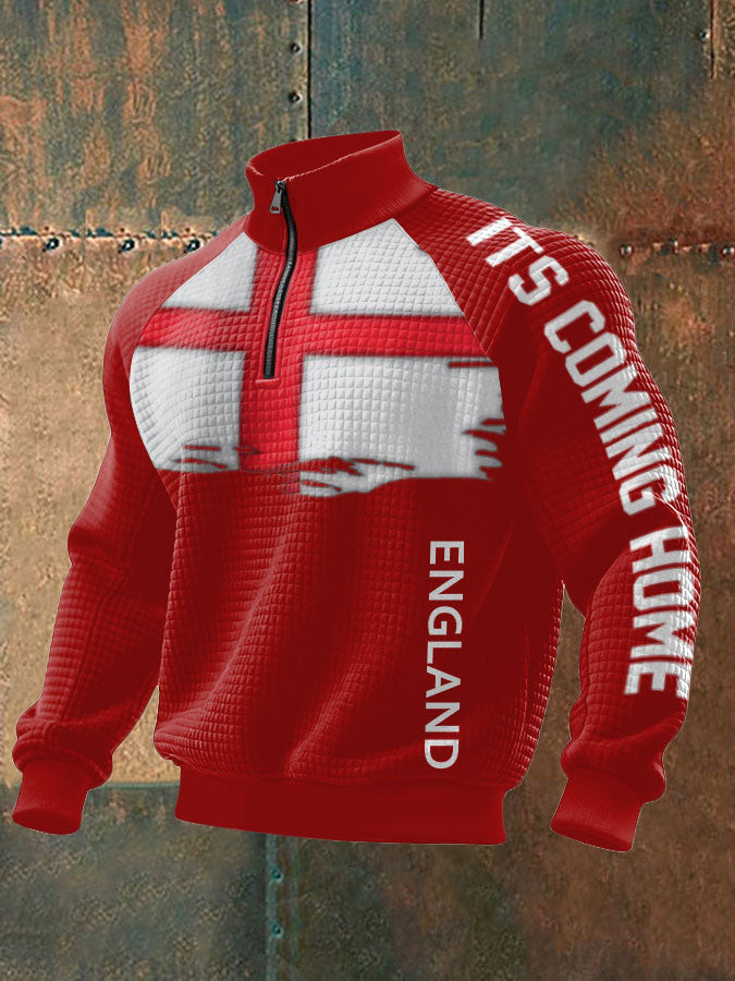 England World Cup 2026 Outfits It's Coming Home Zip Sweatshirt For Soccer Fan